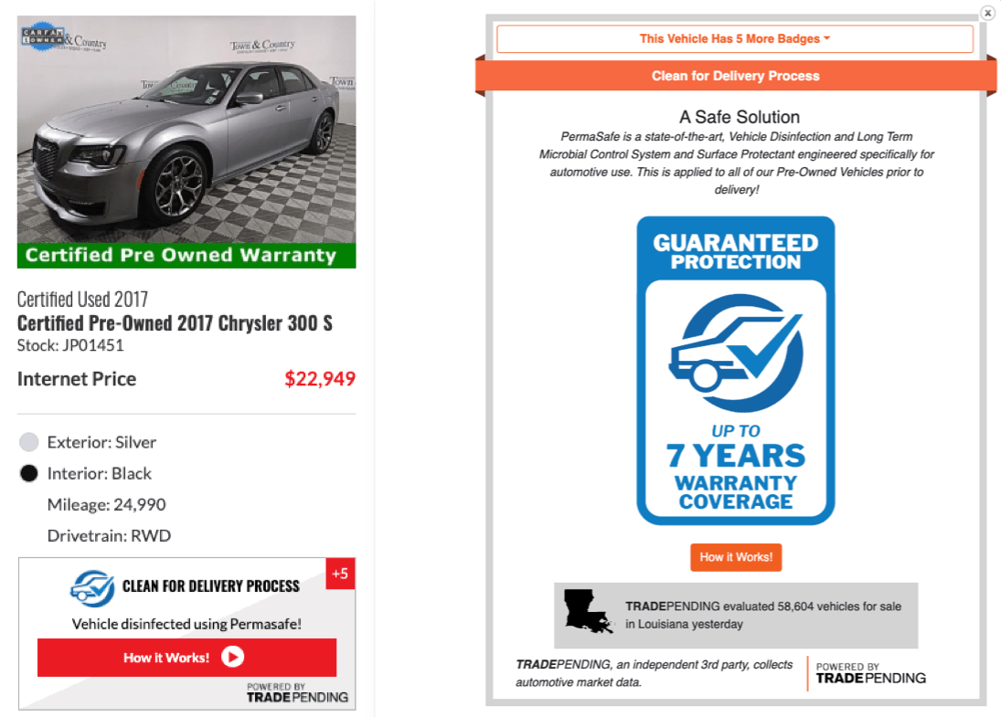 clean for delivery badges