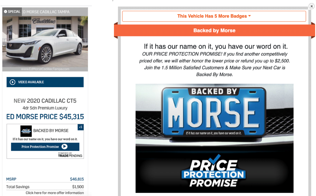 price and promise badges