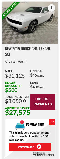 2019 Dodge Challenger badges