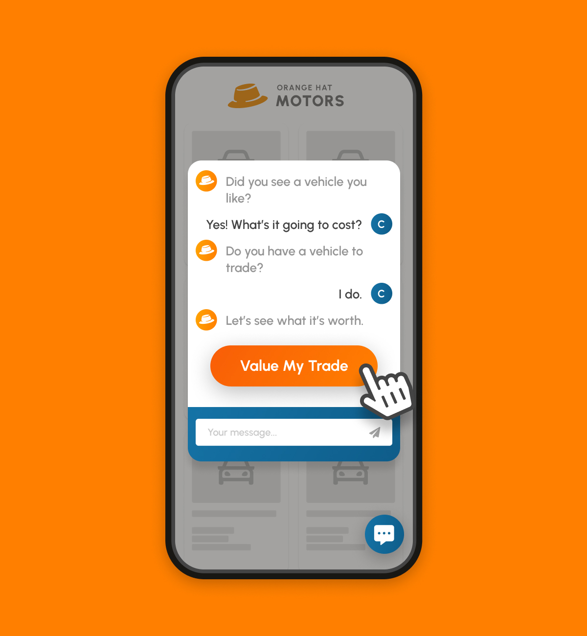Leverage the TradePending API for in-chat valuations on your website or app