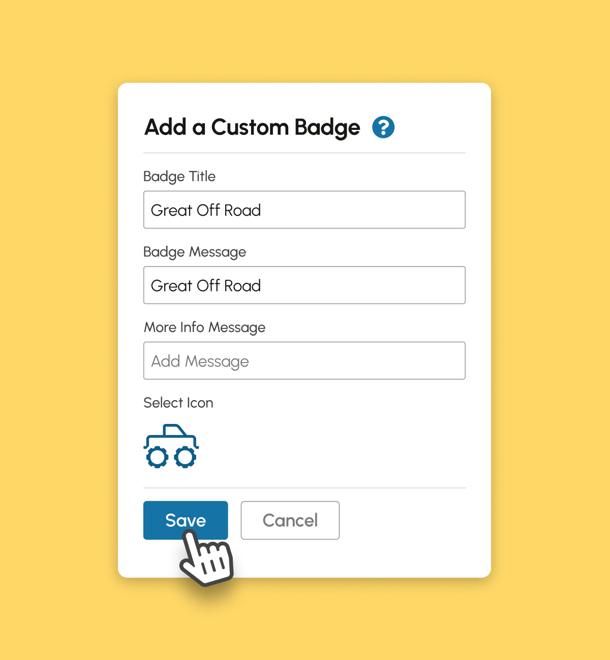 Custom Badges can be created to fit your dealerships needs