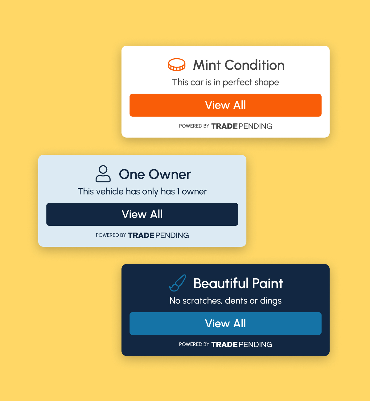 TradePending Badges are customizable to fit the look and feel of your dealership website