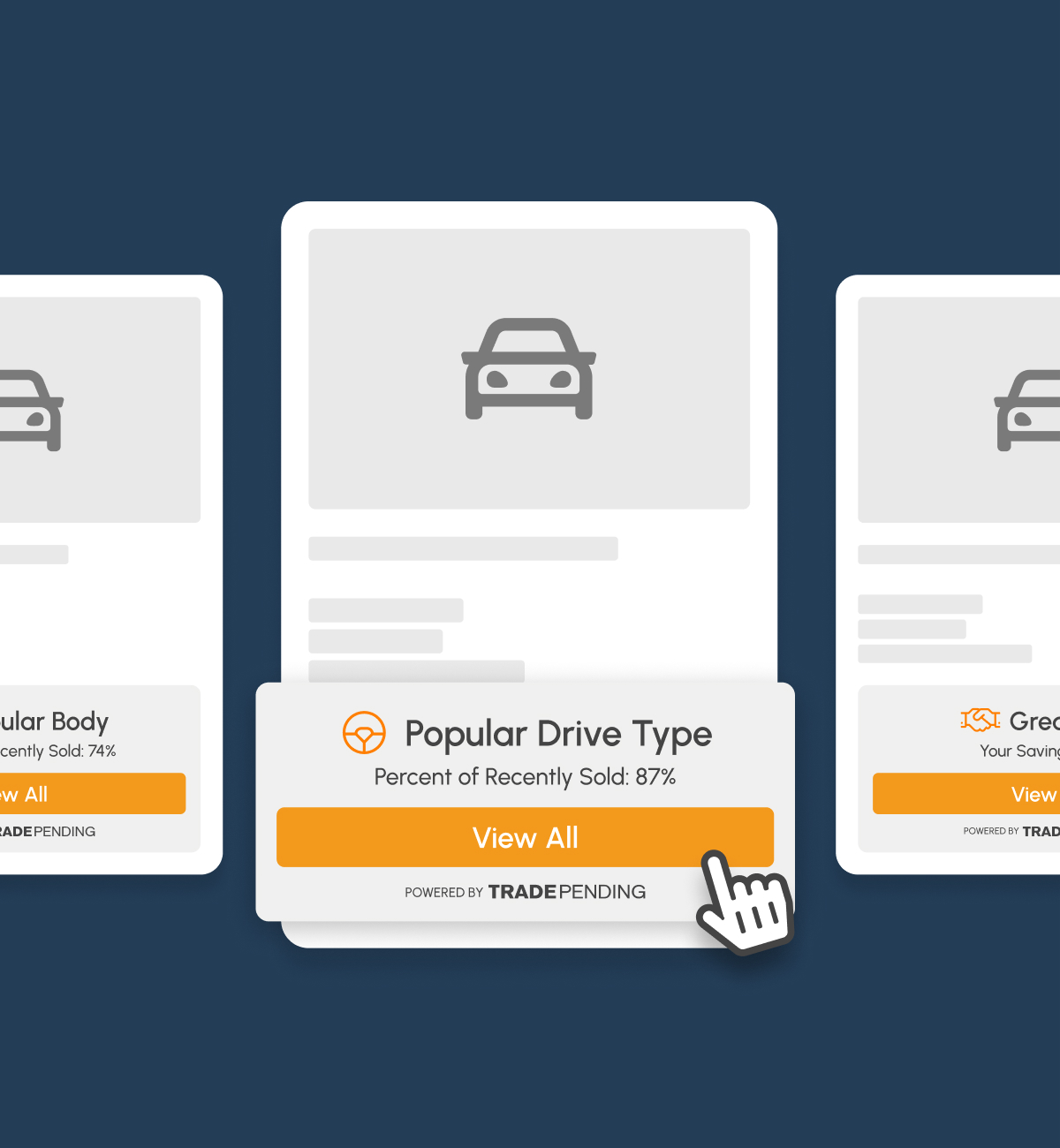 TradePending Badges increase engagement while shoppers browse your dealerships inventory online