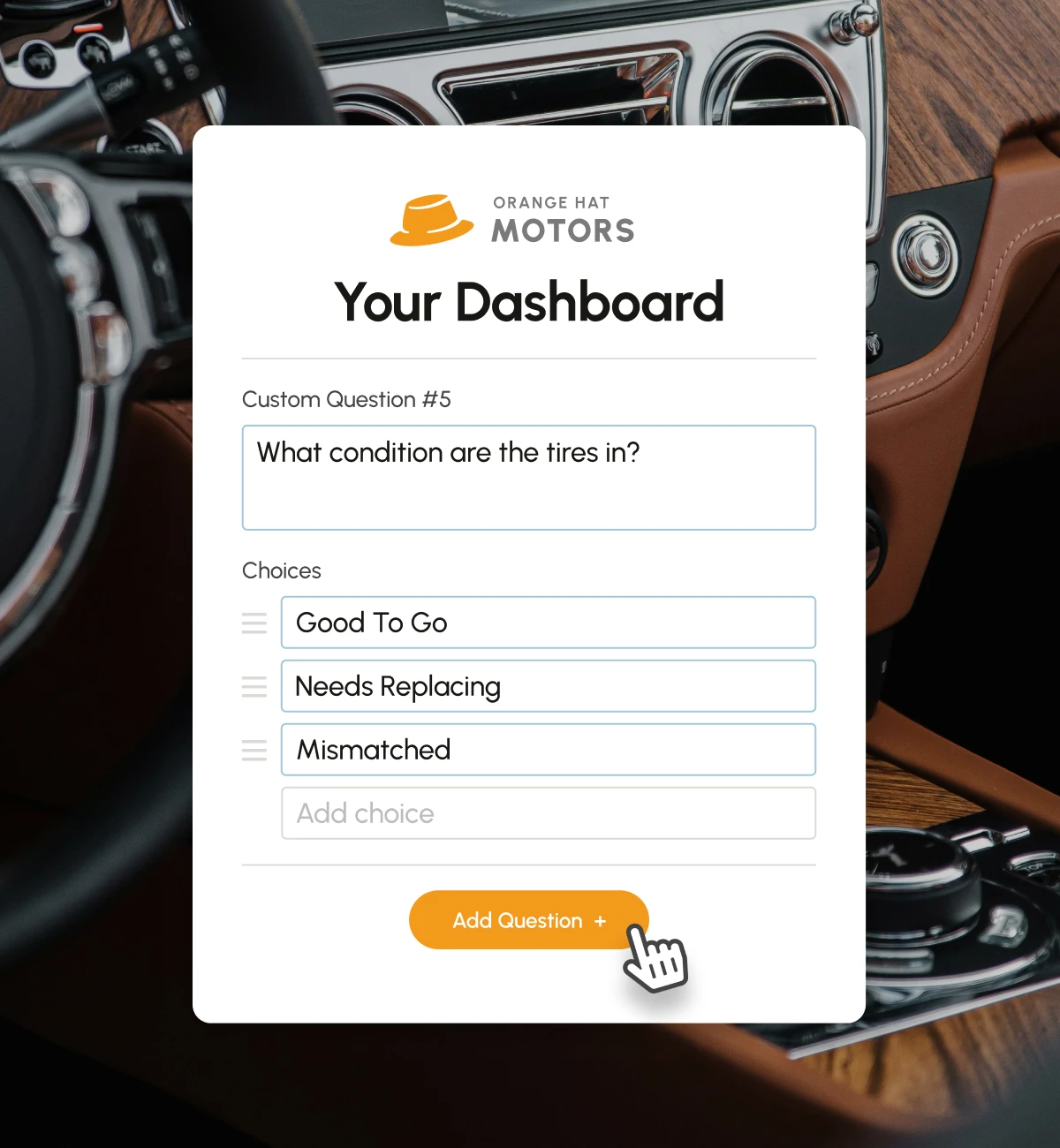 TradePending Offer has highly customizable questions and deductions so you are in control