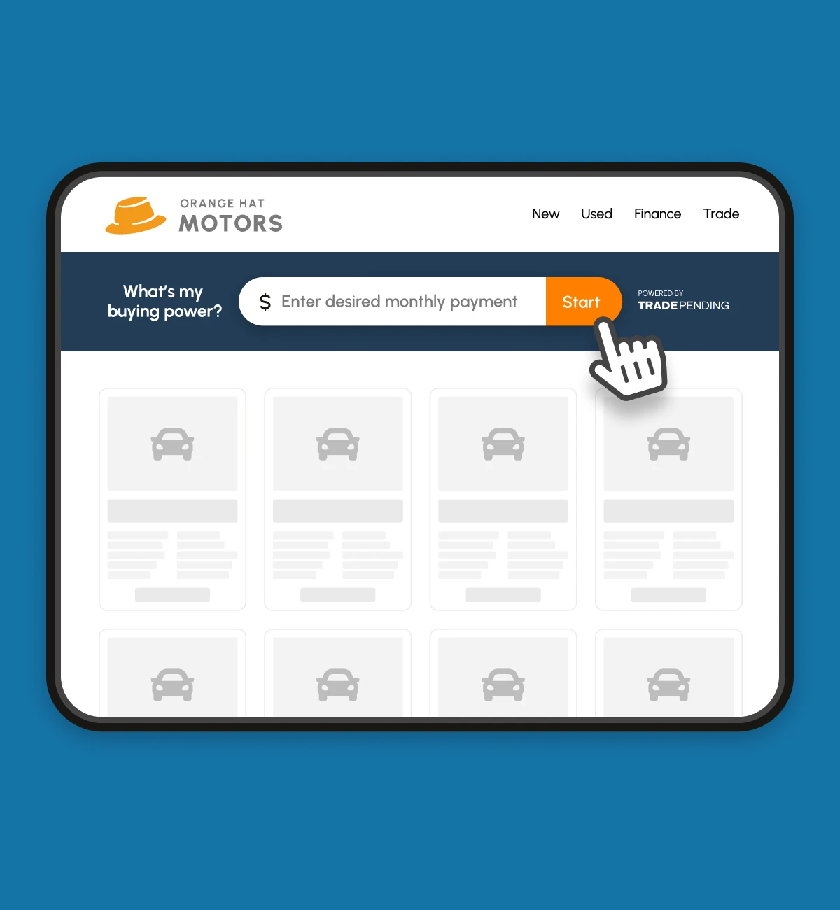 TradePending Payments can be implemented anywhere on your site