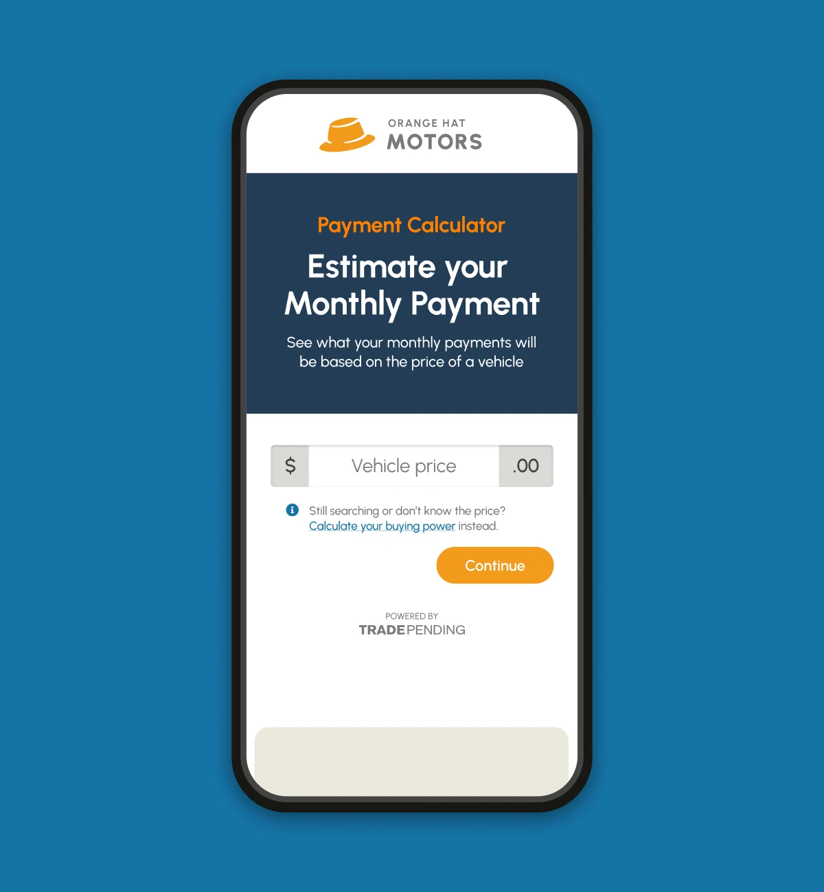 TradePending Payments seamlessly integrates with your dealer website so shoppers never leave your site
