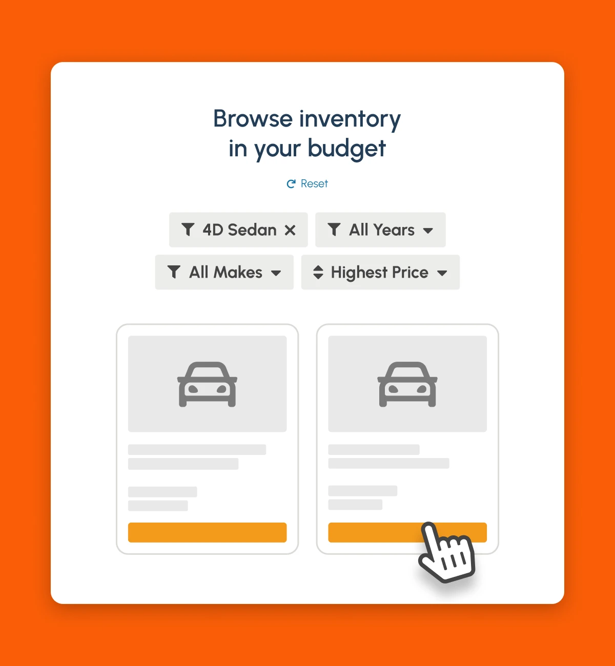 TradePending Payments allows car buyers to browse your inventory that is within their budget