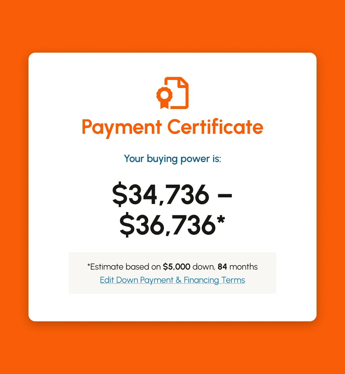 TradePending Payments allows car buyers to see how much buying power they have based on what they want to spend each month