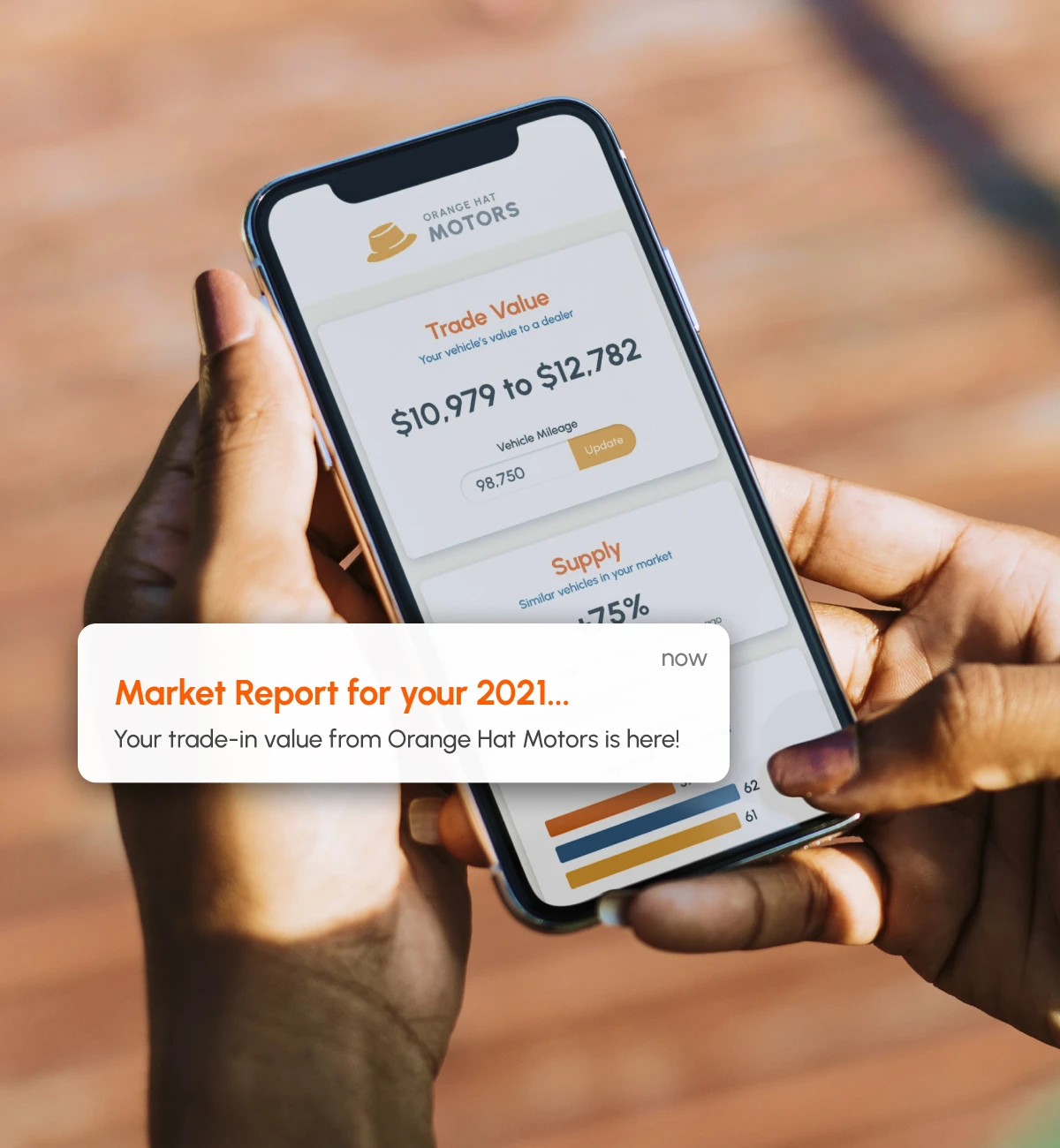 TradePending Trade captures early-stage buyers who are looking to see what their car's trade-in value is worth