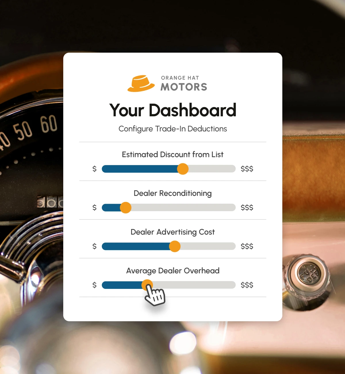 TradePending Trade has highly configurable options so you are in control of the values