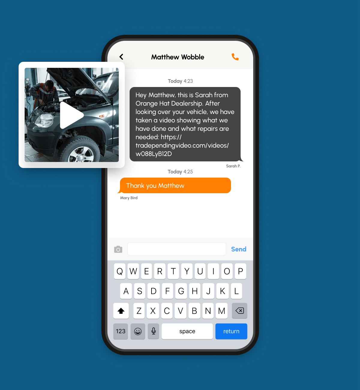 TradePending Videos for Service notifies customers instantly to see their vehicles assessment