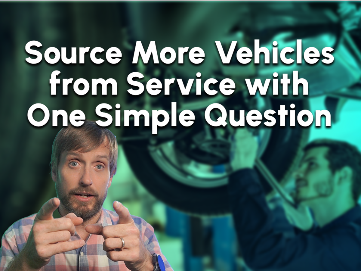 Source more vehicles from service with one simple question